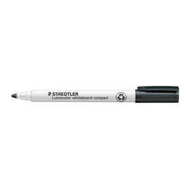 Whiteboardmarker Lumocolor compact 341 1-2mm Rundspitze schwarz trocken abwischbar Staedtler 341-9 Produktbild