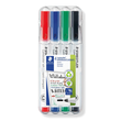 Whiteboardmarker Lumocolor compact 341 Etui 1-2mm Rundspitze sortiert trocken abwischbar Staedtler 341WP4 (ETUI=4 STÜCK) Produktbild Additional View 5 S