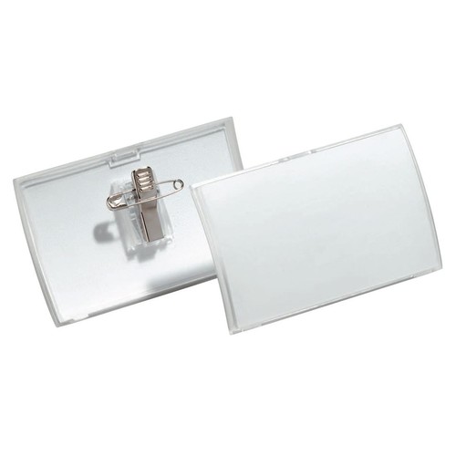 Namensschild CLICK FOLD mit Kombiklemme 40x75mm aufklappbar Durable 8211-19 (PACK=25 STÜCK) Produktbild