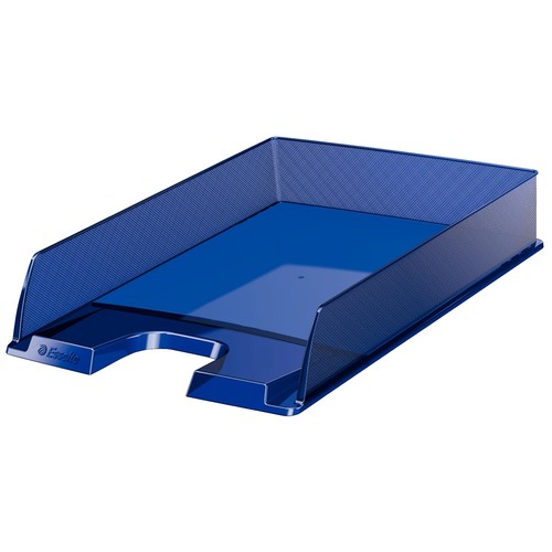 Briefkorb Europost für A4 243x332x57mm dunkelblau transparent kunststoff Esselte 623600 Produktbild Front View L