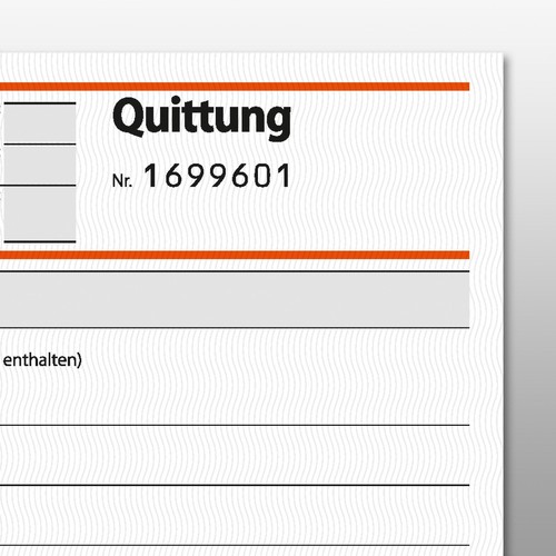 Quittungsblock A6 quer 2x50Blatt mit fortlaufender Nummerierung selbstdurchschreibend Sigel SD121 Produktbild Additional View 2 L