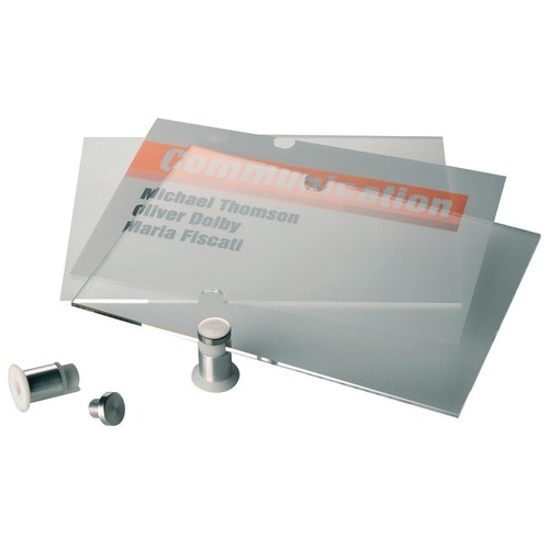 Türschild CRYSTAL SIGN 148x148mm transparent Acryl Durable 4822-19 Produktbild Additional View 1 L