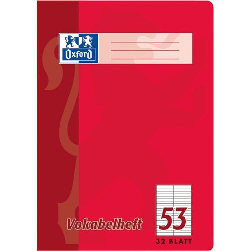 Vokabelheft Oxford A4 liniert 4 Farben sortiert 2 Spalten 32Blatt 90g Optik Paper weiß 100050336 Produktbild Additional View 2 L