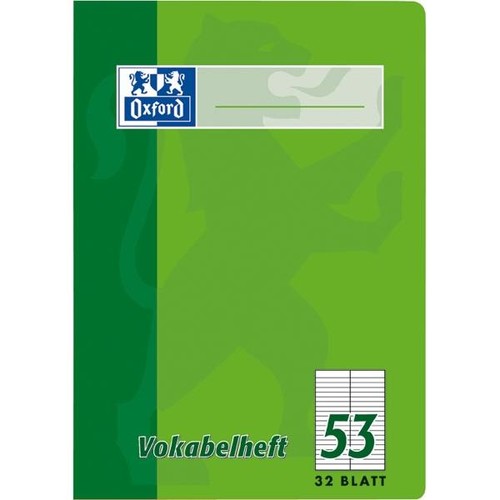 Vokabelheft Oxford A4 liniert 4 Farben sortiert 2 Spalten 32Blatt 90g Optik Paper weiß 100050336 Produktbild Additional View 3 L