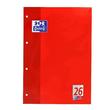 Schulblock 4-fach Lochung Oxford Rand rechts A4 Lin.26 kariert 50Blatt 90g Optik Paper weiß 100050351 Produktbild