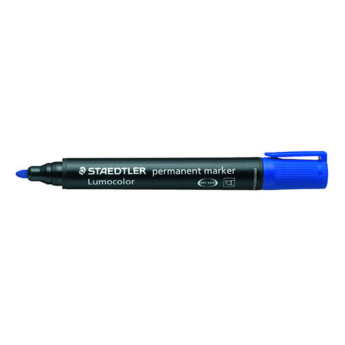 Permanentmarker Lumocolor 352 2mm Rundspitze blau wasserfest Staedtler 352-3 Produktbild Front View L