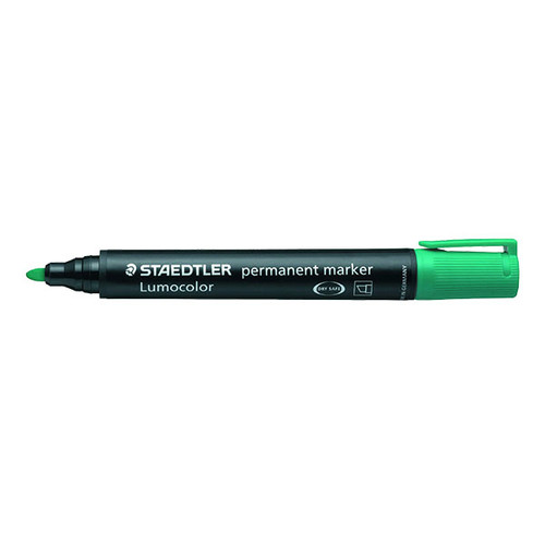 Permanentmarker Lumocolor 352 2mm Rundspitze grün wasserfest Staedtler 352-5 Produktbild Front View L