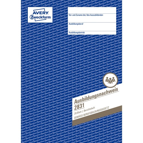 Ausbildungsnachweisbuch für wöchentliche Eintragungen A4 28Blatt Zweckform 2831 Produktbild Additional View 1 L