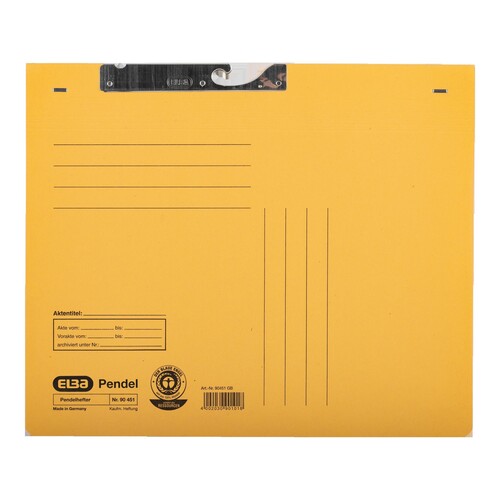 Pendelhefter kaufmännische Heftung 250g gelb Manilakarton Elba 100560094 Produktbild Front View L
