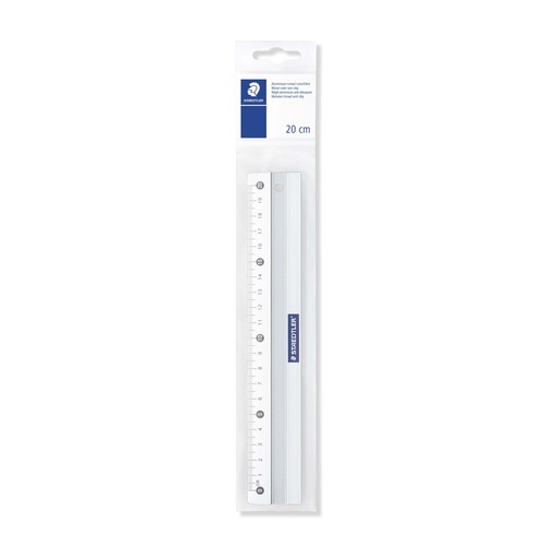 Lineal 20cm silber Aluminium Staedtler 56320 Produktbild Front View L