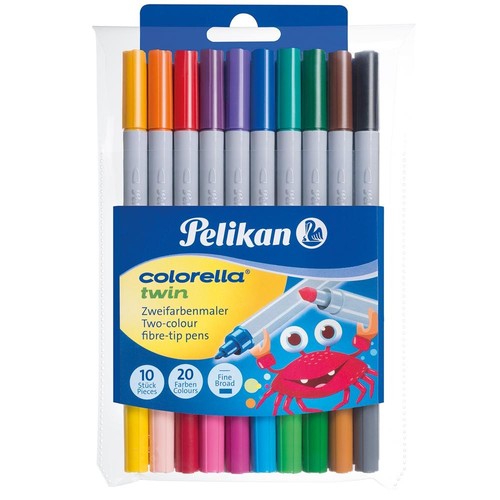 Doppel-Fasermaler Colorella Twin C304/10 Etui 1+2mm sortiert Pelikan 300011239 Produktbild