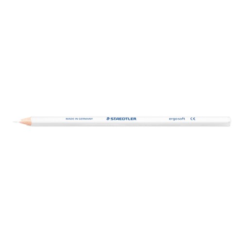 Farbstift ergo soft 157 dreikant weiß Staedtler 157-0 Produktbild Front View L