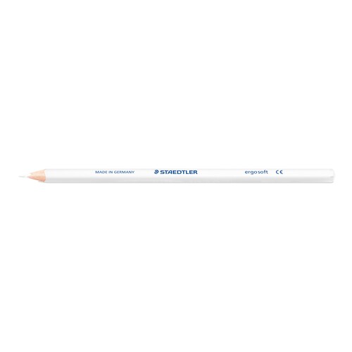 Farbstift ergo soft 157 dreikant weiß Staedtler 157-0 Produktbild Front View L