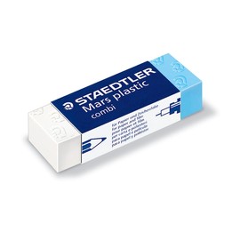 Radiergummi Mars plastic 65x13x23mm weiß/blau Kunststoff Staedtler 526508 Produktbild