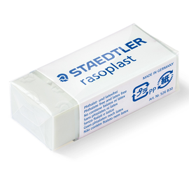 Radiergummi rasoplast 19x13x43mm weiß Kautschuk Staedtler 526B30 Produktbild