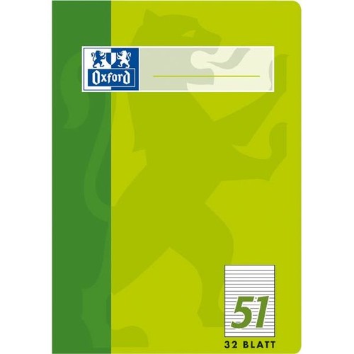 Oktavheft Oxford A6 liniert farbig sortiert 32Blatt 90g Optik Paper weiß 100050396 Produktbild Additional View 1 L