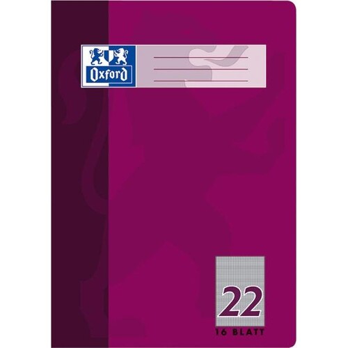 Heft Oxford A4 Lineatur 22 kariert 16Blatt 90g Optik Paper weiß 100050308 Produktbild Additional View 1 L