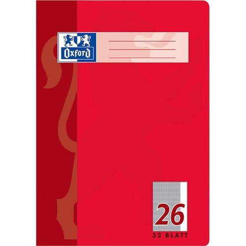 Heft Oxford A4 Lineatur 26 kariert mit freiem Rand 32Blatt 90g Optik Paper weiß 100050330 Produktbild Additional View 1 L