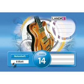 Notenheft A5 ohne Hilfslinien 8Blatt 80g Landré 100050476 Produktbild