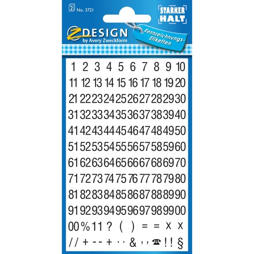 Klebezahlen Schwarz 300 Stück 76 mm klebezahlen Wetterfest Klein