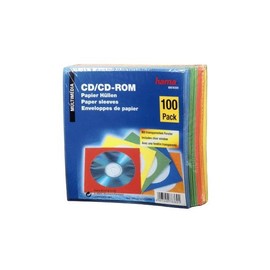 CD/DVD Leerhülle farbig sortiert Papier Hama 00078369 (PACK=100 STÜCK) Produktbild