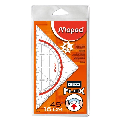 Geometriedreieck Flex 16cm transparent biegsam Maped 028600 Produktbild