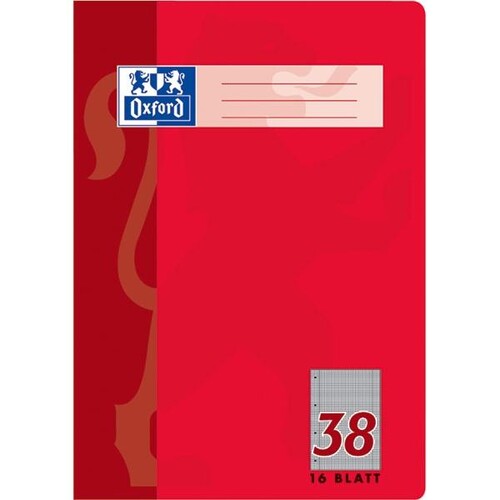 Heft Oxford perforiert 4-fach Lochung A4 Lineatur 38 kariert Rand links+rechts 16Blatt 90g Optik Paper weiß 100050318 Produktbild Additional View 1 L