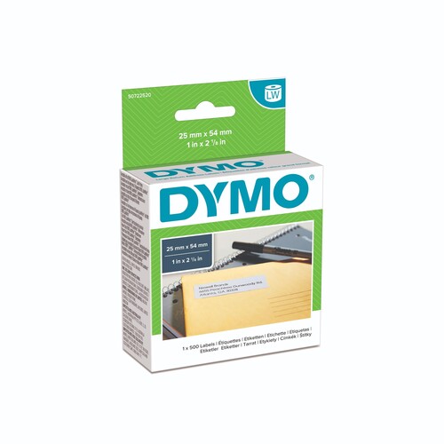 LabelWriter-Rücksendeadress-Etiketten 25x54mm weiß Dymo S0722520 (PACK=500 STÜCK) Produktbild Front View L