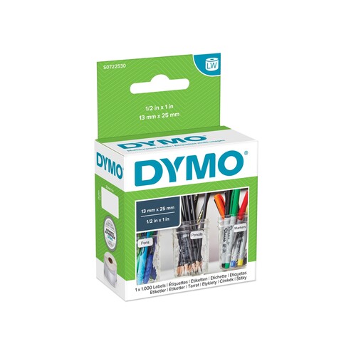 LabelWriter-Vielzweck-Etiketten 13x25mm weiß Dymo S0722530 (PACK=1000 STÜCK) Produktbild Front View L