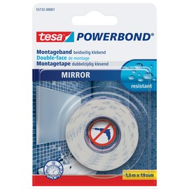 Powerbond SPIEGEL 19mm x1,5m farblos beidseitig klebend Tesa 55732-00001-02 (RLL=1,5 METER) Produktbild