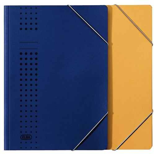 Eckspanner chic A4 für 150Blatt dunkelblau Karton Elba 400010108 Produktbild Additional View 1 L