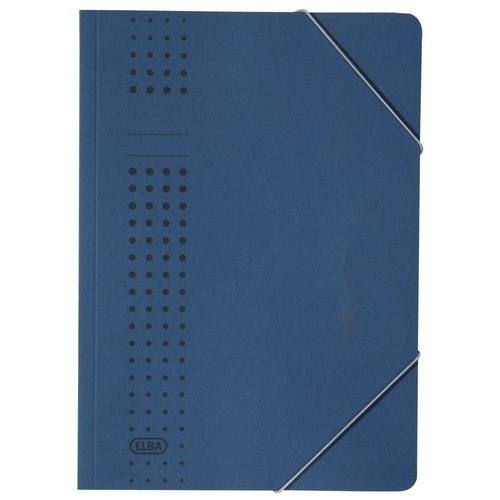 Eckspanner chic A4 für 150Blatt dunkelblau Karton Elba 400010108 Produktbild