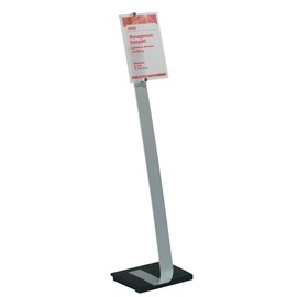 Bodenständer CRYSTAL SIGN STAND A4 118cm silber/Acryl Aluminium Durable 4818-23 Produktbild