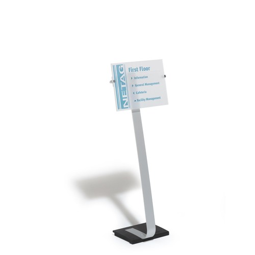 Bodenständer CRYSTAL SIGN STAND A3 125cm silber/Acryl Aluminium Durable 4819-23 Produktbild Additional View 1 L