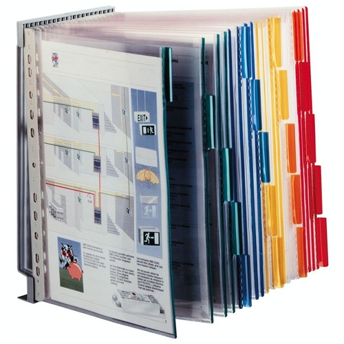 Sichttafelwandhalter FUNCTION WALL 20 5676 + 20 Sichttafeln 5607 Durable 5692-00 Produktbild Additional View 1 L