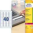 Etiketten Laser 45,7x25,4mm auf A4 Bögen weiß abziehsicher Zweckform L6145-20 (PACK=800 STÜCK) Produktbild