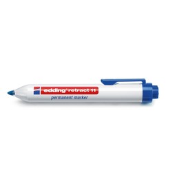 Permanentmarker 11 Retract 1,5-3mm Rundspitze blau Edding 4-11003 Produktbild