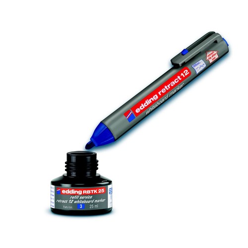 Whiteboardmarker retract 12 1,5-3mm Rundspitze schwarz trocken abwischbar Edding 4-12001 Produktbild Additional View 2 L