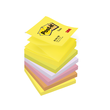 Haftnotizen Post-it Z-Notes 76x76mm neonfarben Z-Faltung Papier 3M R330NR (PACK=6x 100 BLATT) Produktbild