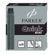 Tintenpatrone QUINK mini schwarz Parker 1950407 (PACK=6 STÜCK) Produktbild