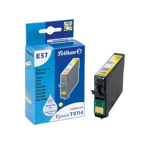 Tintenpatrone Gr. 1607C (T071440/T089440) für Stylus D78/SX400 9ml yellow Pelikan 359575 Produktbild Front View L