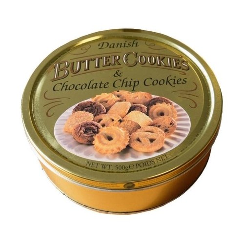 Dänische Buttergebäck Butter-Cookies 042544 500g/Dose (PACK=500 GRAMM) Produktbild Front View L