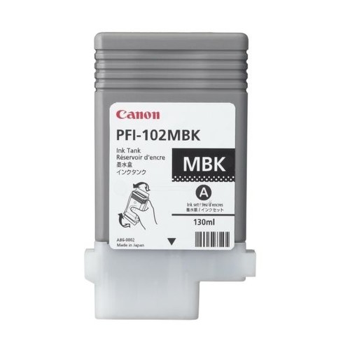 Tintenpatrone PFI-102MBK für Canon IPF500/600 130ml schwarz matt Canon 0894b001 Produktbild Front View L