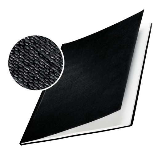 Bindemappen Hard Cover A4 für 15-35Blatt schwarz Leinenstruktur Leitz 7390-00-95 (PACK=10 STÜCK) Produktbild Front View L