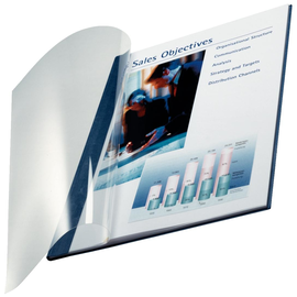Bindemappen Soft Cover A4 für 15-35Blatt blau/transparent Leinenstruktur Leitz 7398-00-35 (PACK=10 STÜCK) Produktbild