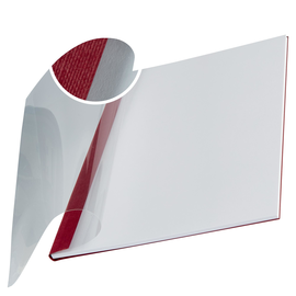 Bindemappen Soft Cover A4 für 15-35Blatt bordeaux/transparent Leinenstruktur Leitz 7398-00-28 (PACK=10 STÜCK) Produktbild