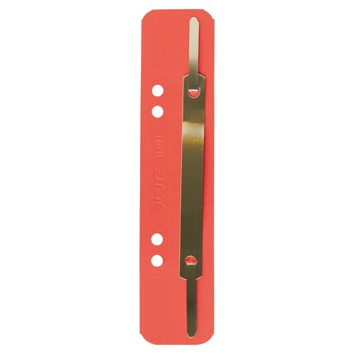 Einhänge-Heftstreifen kurz mit Metall-Deckschiene 35x158mm rot Karton Leitz 3701-00-25 (PACK=25 STÜCK) Produktbild Front View L