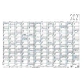 Plakatkalender 2023 ca. A1 100x70cm 12Monate/1Seite schwarz/hellblau Plano Zettler 916-0015 Produktbild