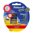 Tintenpatrone für Griffix Schulfüller P1RB mit Motiv Tiere königsblau löschbar Pelikan 960559 (PACK = 2x5 STÜCK) Produktbild