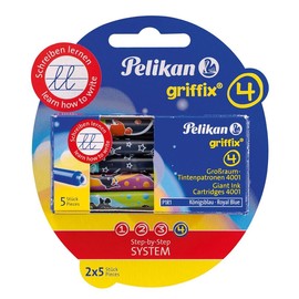 Tintenpatrone für Griffix Schulfüller P1RB mit Motiv Tiere königsblau löschbar Pelikan 400192106 (PACK = 2x5 STÜCK) Produktbild